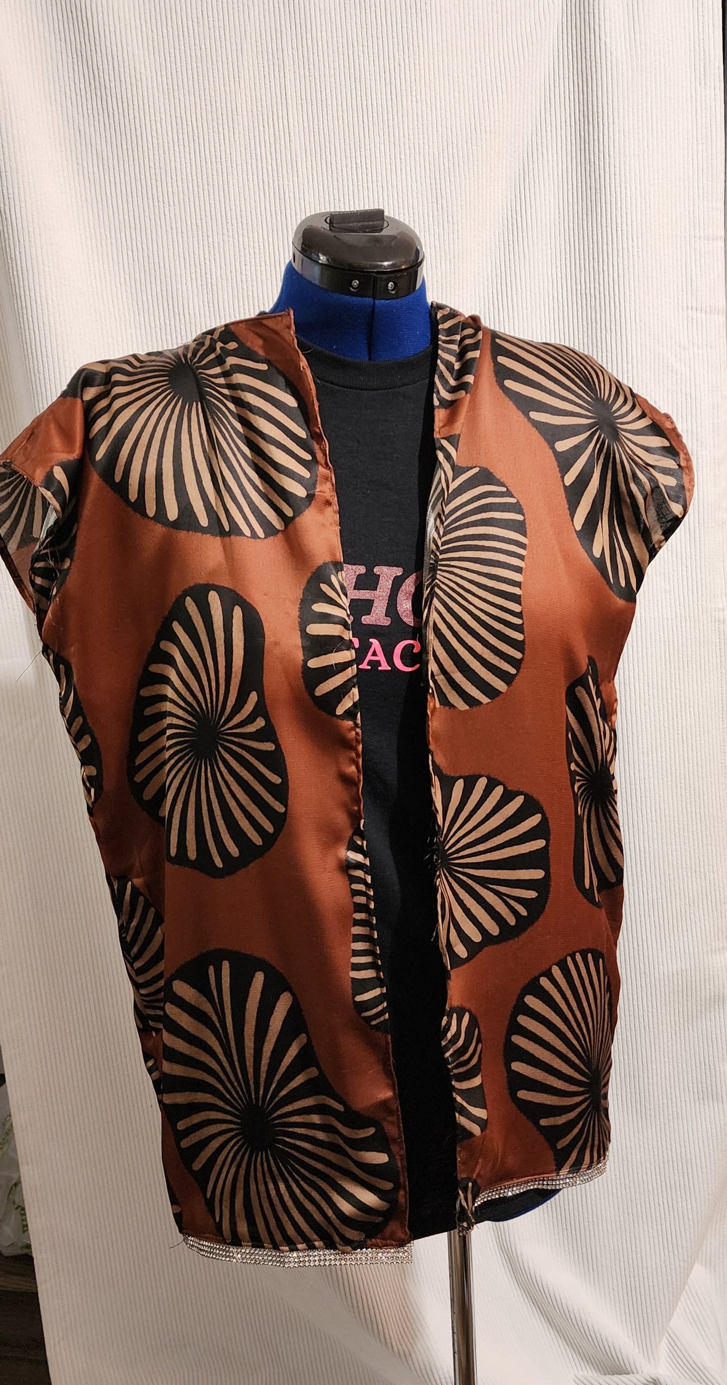 Rhinestone trimmed burnt bolero